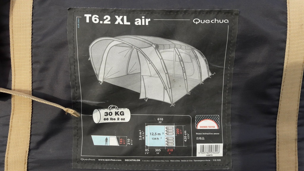 NAMIOT T6.2 XL AIR 6 OSÓB, 2 SYPIALNIE QUECHUa 7344321842