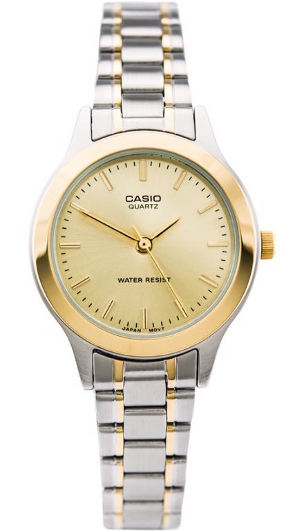 Zegarek Casio złoty srebrny bransoleta Tusk
