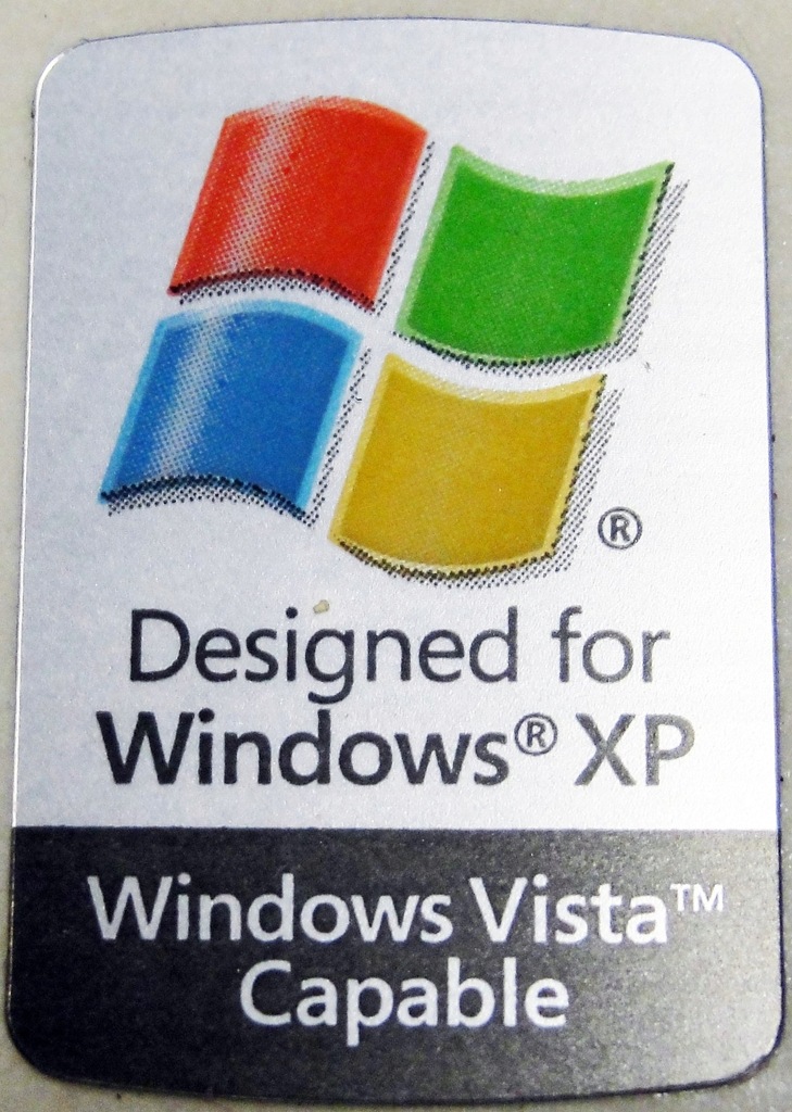 NAKLEJKA WINDOWS XP, VISTA CAPABLE 17x26mm [8]