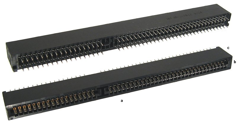 Złącze krawędziowe 2x49 ISA do druku raster=2,54mm