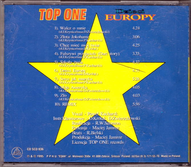 Piosenka Motyle Dzieci Europy Fruwa Sobie Po Europie TOP ONE Dzieci Europy 1995 ESKA - 7182441073 - oficjalne archiwum Allegro
