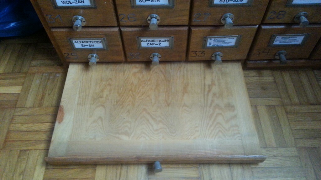 szafka  katalogowa loft biblioteczna