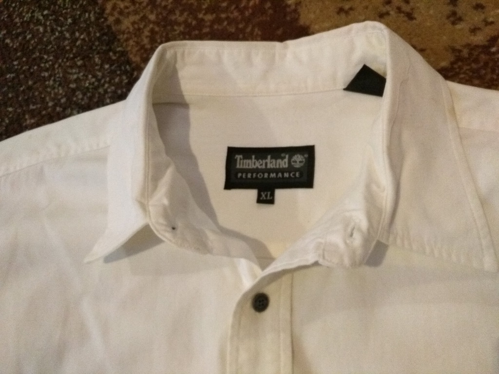 Markowa biała koszula XL TIMBERLAND logowana