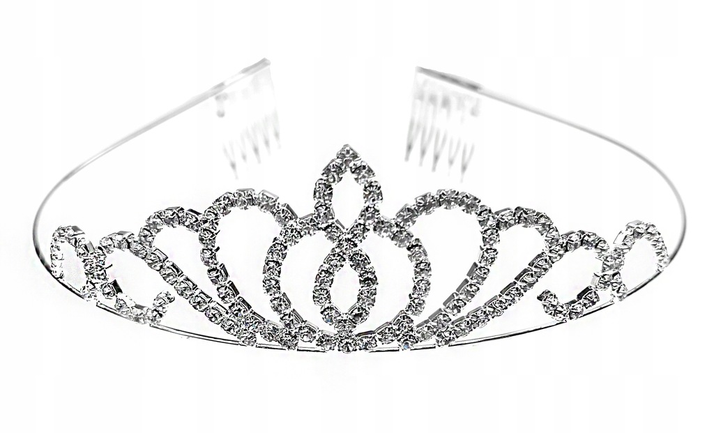D027-10 Diadem tiara korona ślub opaska ślubna