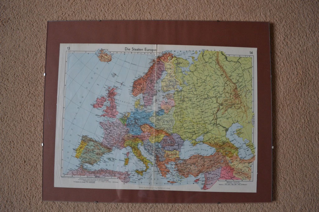 Mapa Europy, 20-lecie międzywojenne