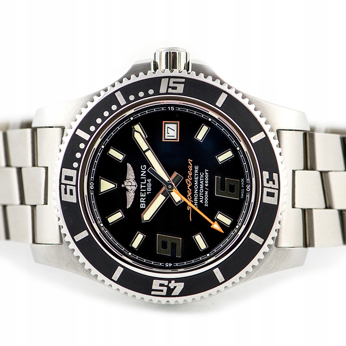 BREITLING SUPEROCEAN 44 ORANGE KOMPLET NOWY