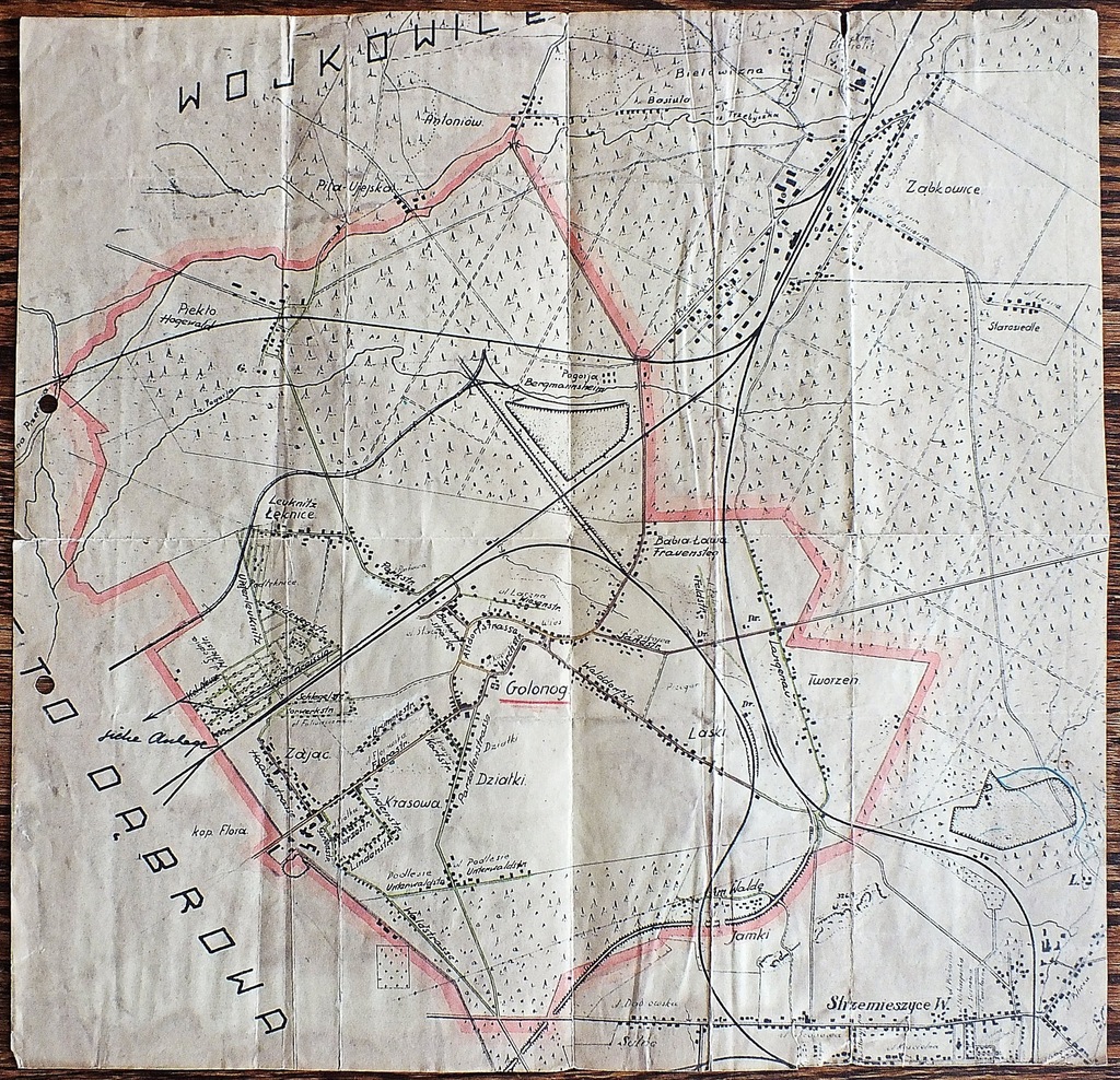 GOŁONÓG -- mapa plan -- DĄBROWA GÓRNICZA