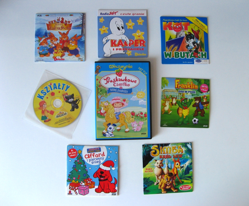 8 płyt - m.in. Franklin, Kacper, Simba, Clifford