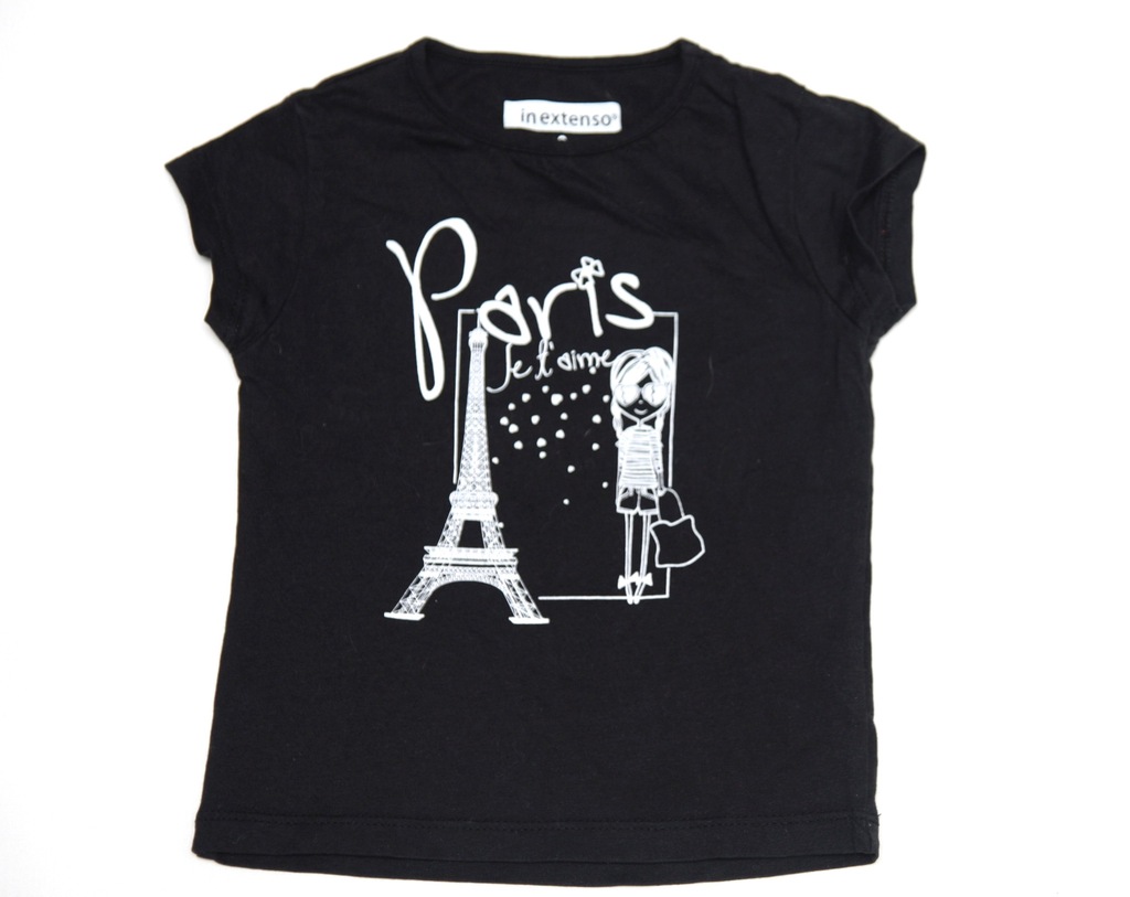 Koszulka dla dziewczynki czarna Paris 92 2-3 lata