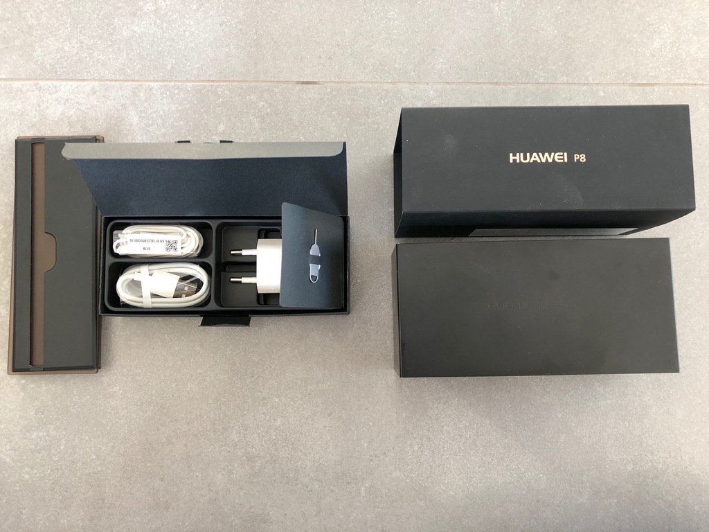 Huawei P8 - oryginalne akcesoria wraz z pudełkiem