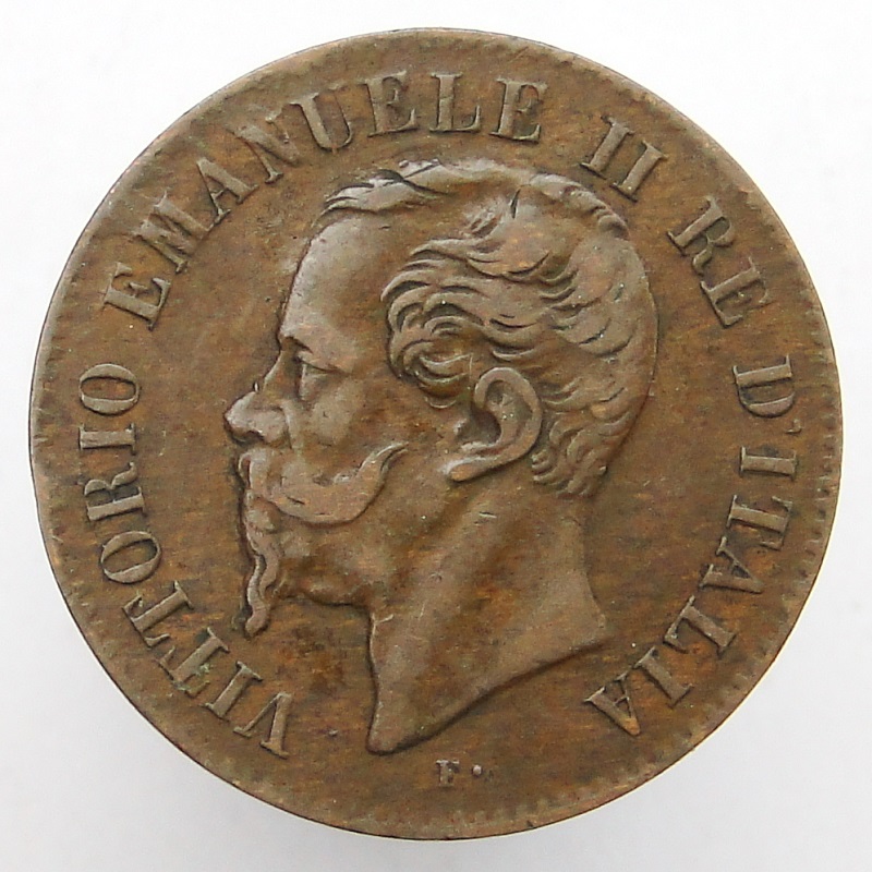 1862 Włochy Wiktor Emanuel II 2 centesimi