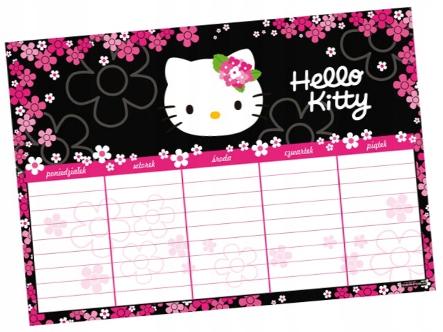 Plan lekcji Hello Kitty - Derform