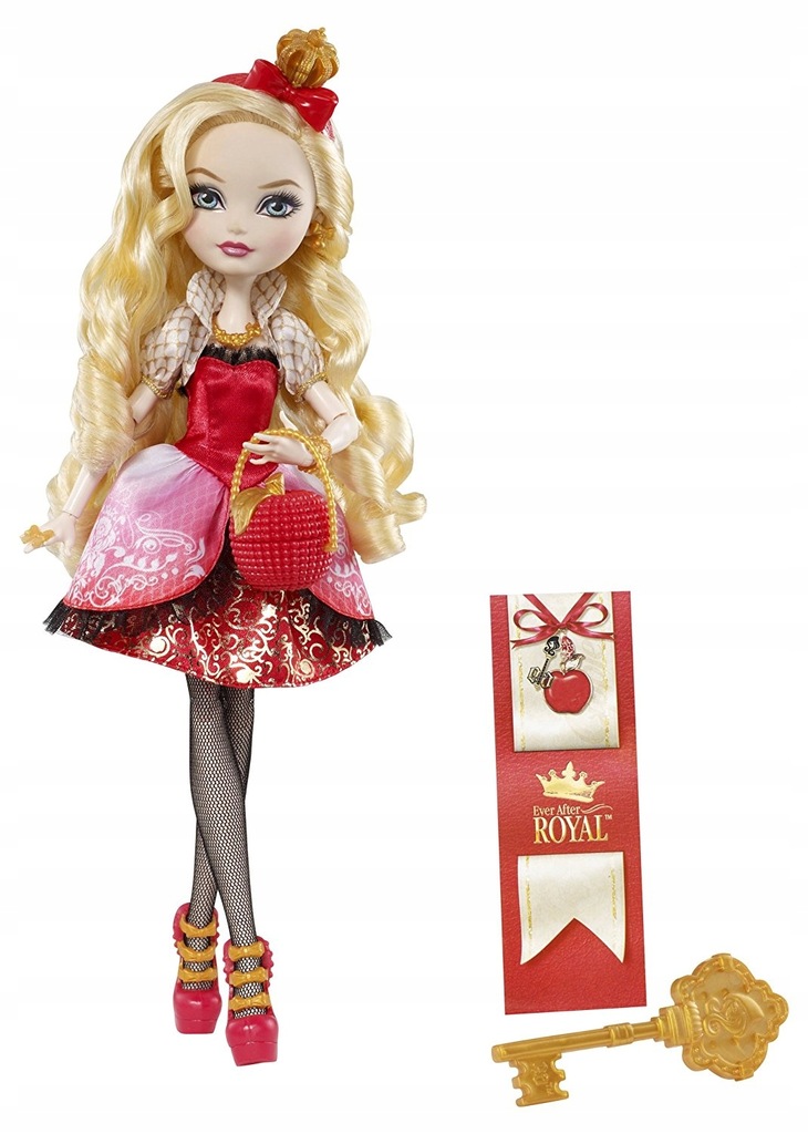 EVER AFTER HIGH LALKA APPLE WHITE STOJAK CBR50