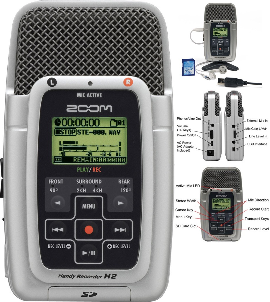 ZOOM H2 dyktafon - Przenośny rejestrator cyfrowy