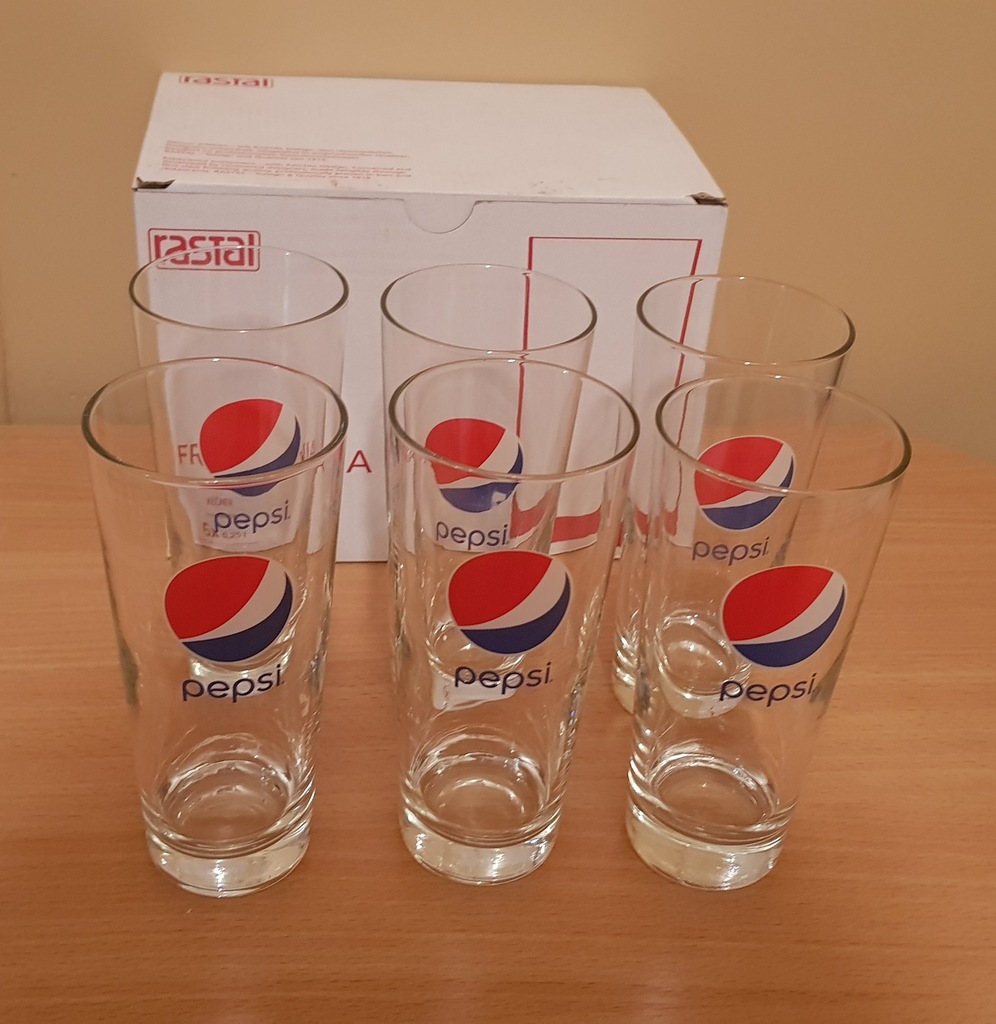 Szklanki PEPSI 6x 0,25l w kartonie