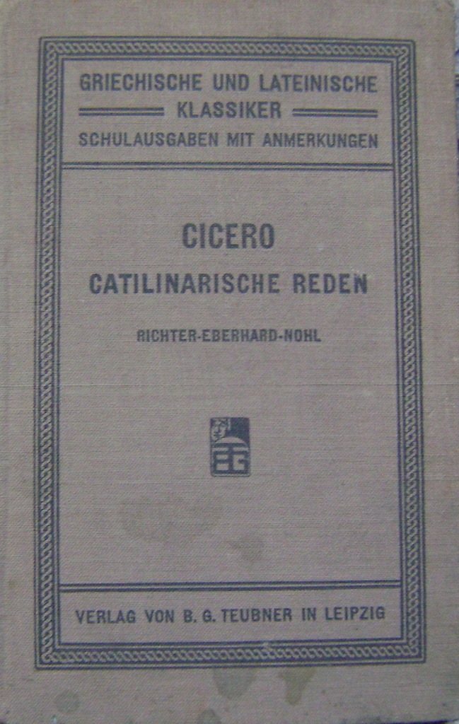 CYCERON -MOWA PRZECIW KATYLINIE-CICERO -wyd.1906