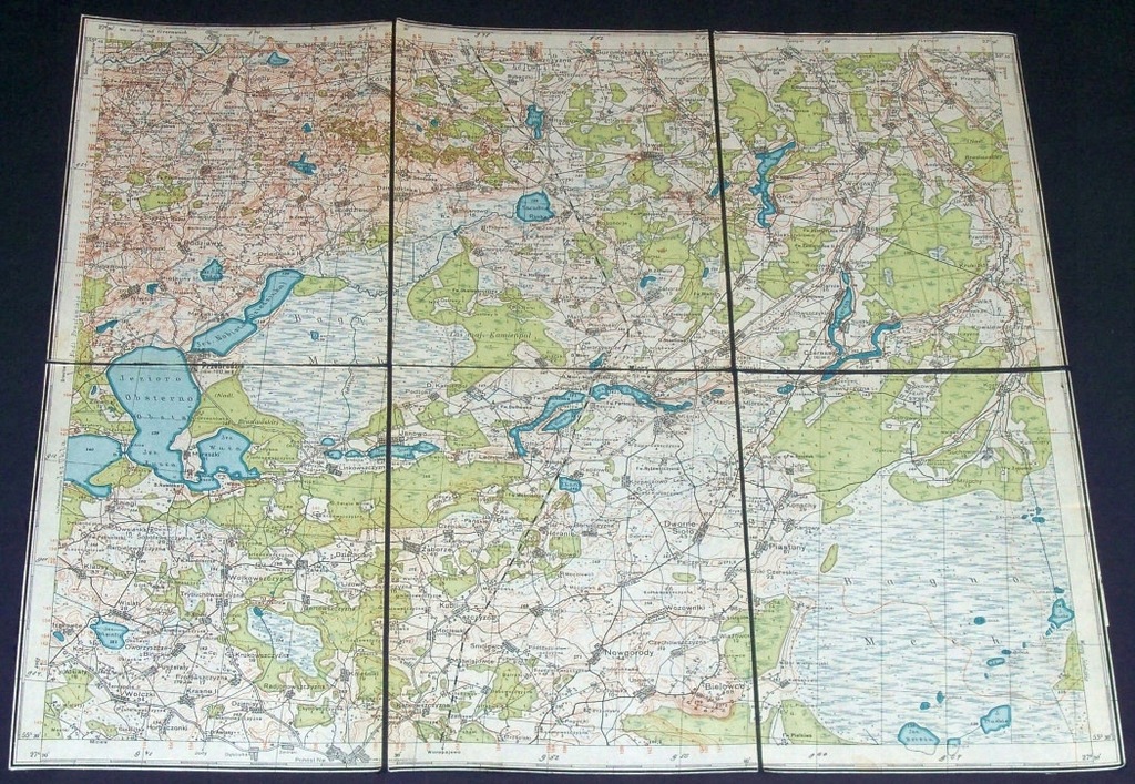 MIORY NOWY POHOST JEZ.OBSTERNO MAPA WIG 1932 KRESY