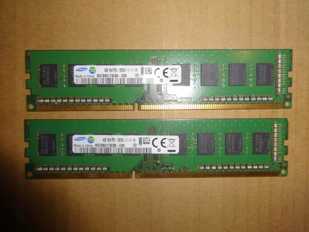 SAMSUNG 8GB (2x4GB) DDR3 PC3-12800U 1600MHz