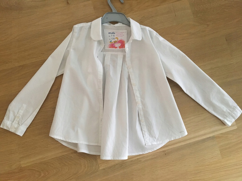 Biała galowa bluzka koszula Endo 128