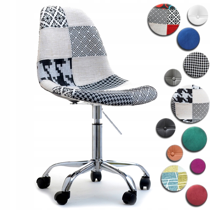 SKANDYNAWSKIE KRZESŁO DO BIURKA MPC PATCHWORK 2