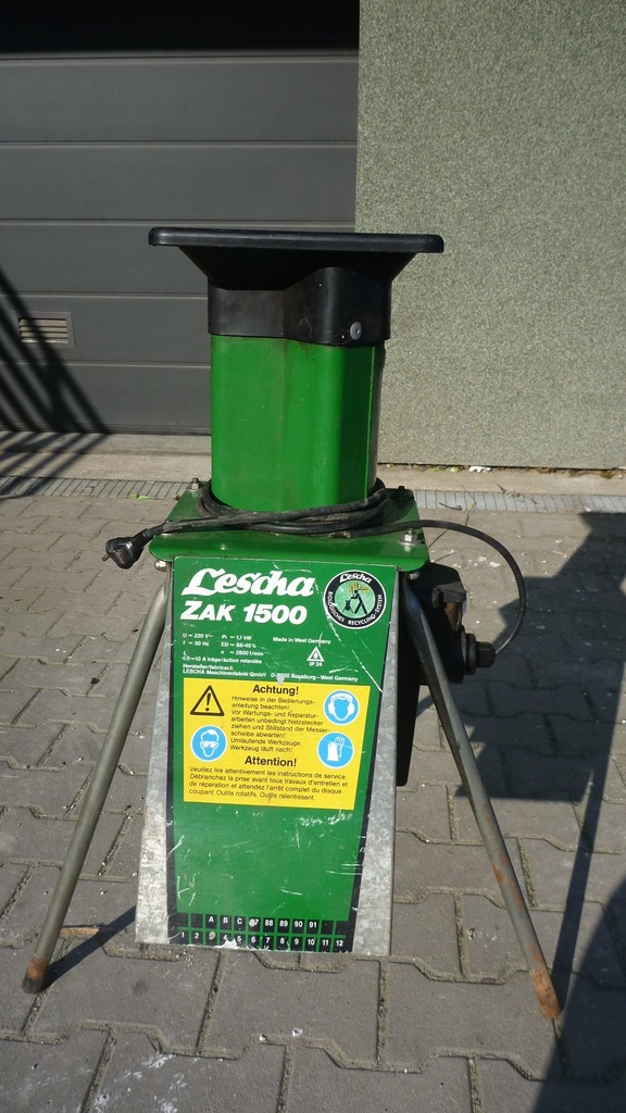 Rozdrabniacz gałęzi lescha zak 1500 mało uzywany