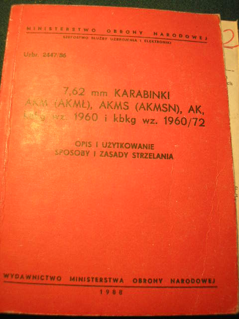 Instrukcja karabinek  7,62 mm AKM AKMS wz 1960