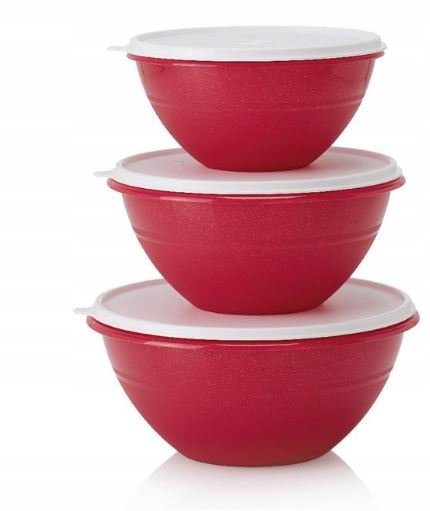 TUPPERWARE ZESTAW CUDOWNE MISECZKI - 3 szt miska