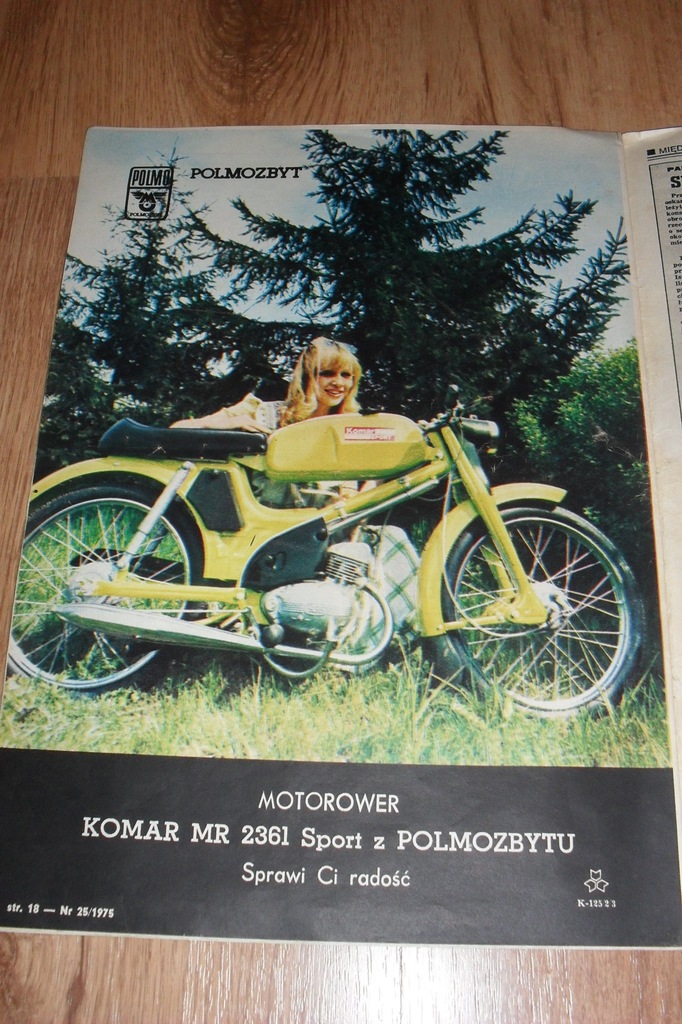 Motorower KOMAR MR 2361 SPORT Plakat / Motor 1975