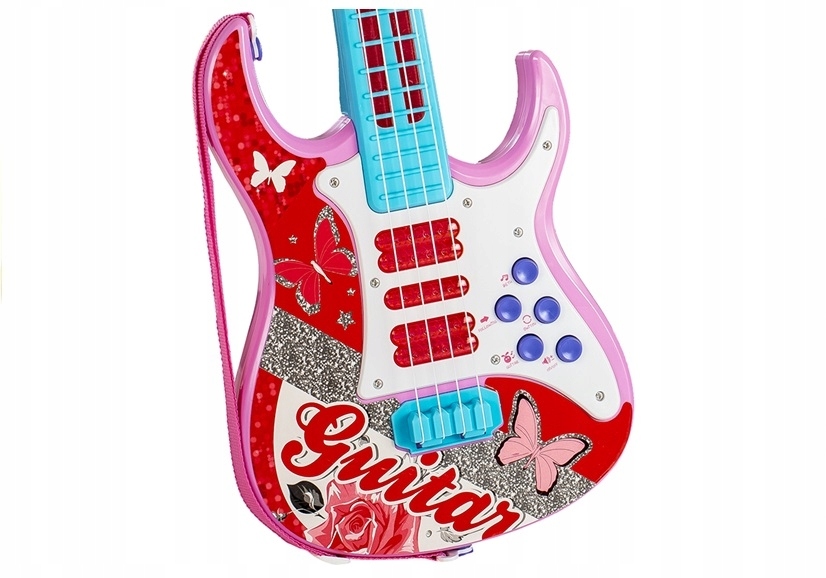 Gitara Elektryczna Mikrofon Struny Zabawka 3362 7600343675