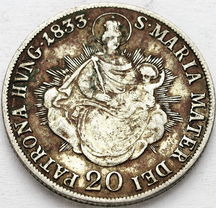 20 krajcarów 1883 S MARIA MATER DEI PATRONA RZADKA