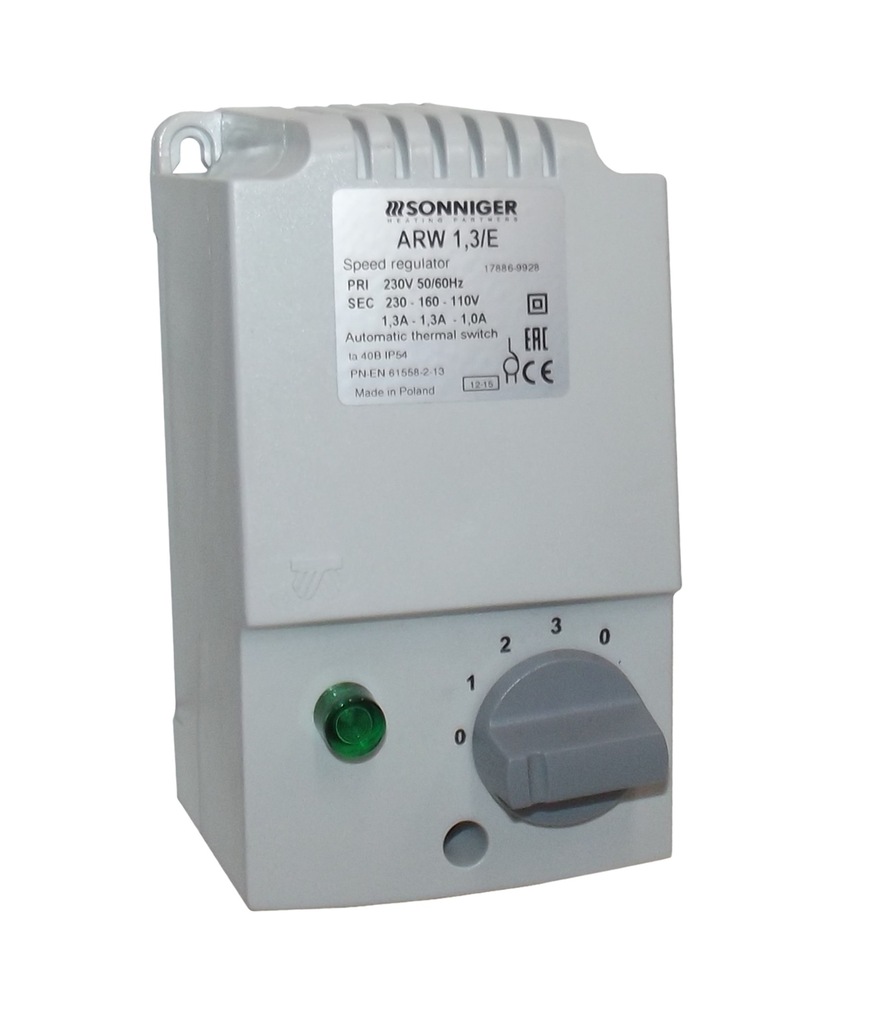 REGULATOR PRĘDKOŚCI OBROTOWEJ ARW 1,3A IP54 #RG1