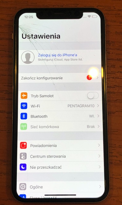 iphone X 256 gb Okazja lekko pęknięty 100%Sprawny
