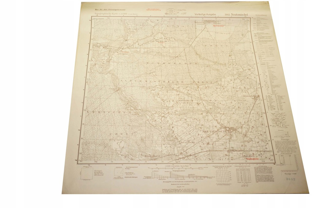 208. Mapa NOWY TOMYŚL Neutomischel 1940r. 1:25.000