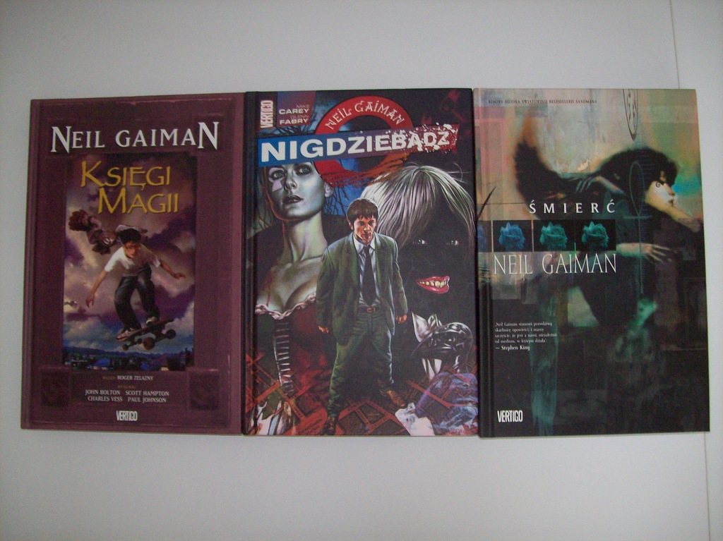 GAIMAN - NIGDZIEBĄDŹ+ KSIĘGA MAGII+ ŚMIERĆ. Komiks
