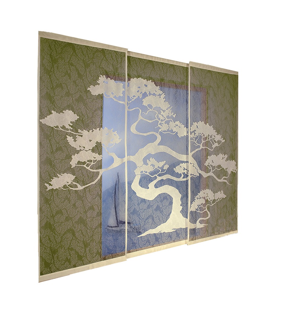 Firanki Panel Ekran DRZEWKO BONSAI 250x100 /x3szt.