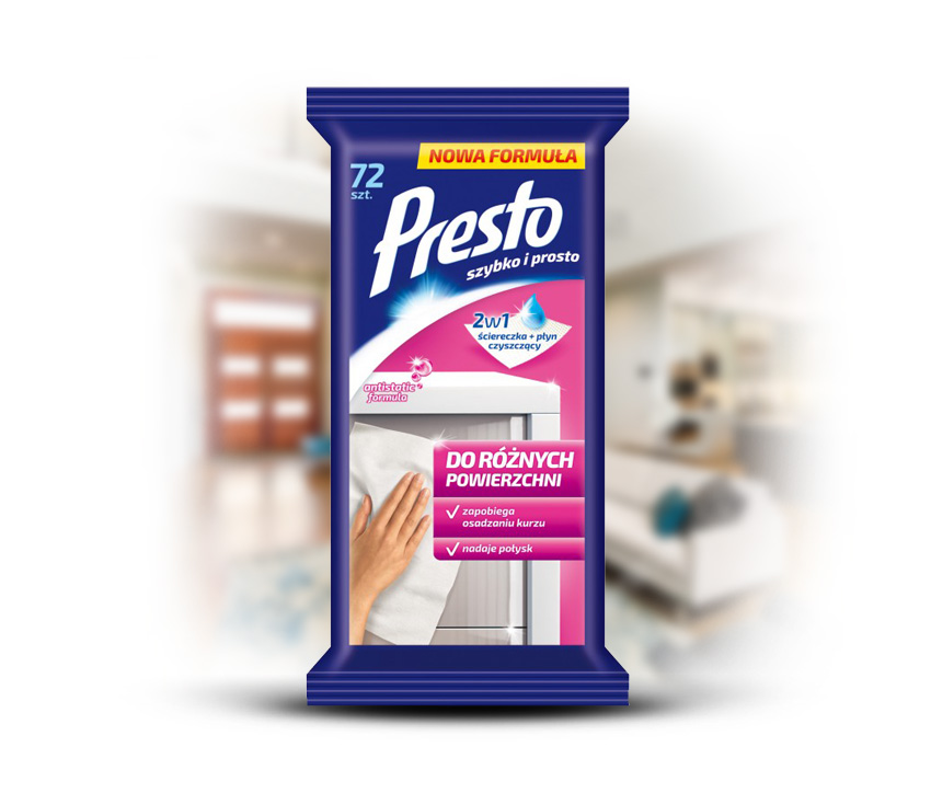 PRESTO CHUSTECZKI ANTYSTATYCZNE DO MEBLI 72SZT!