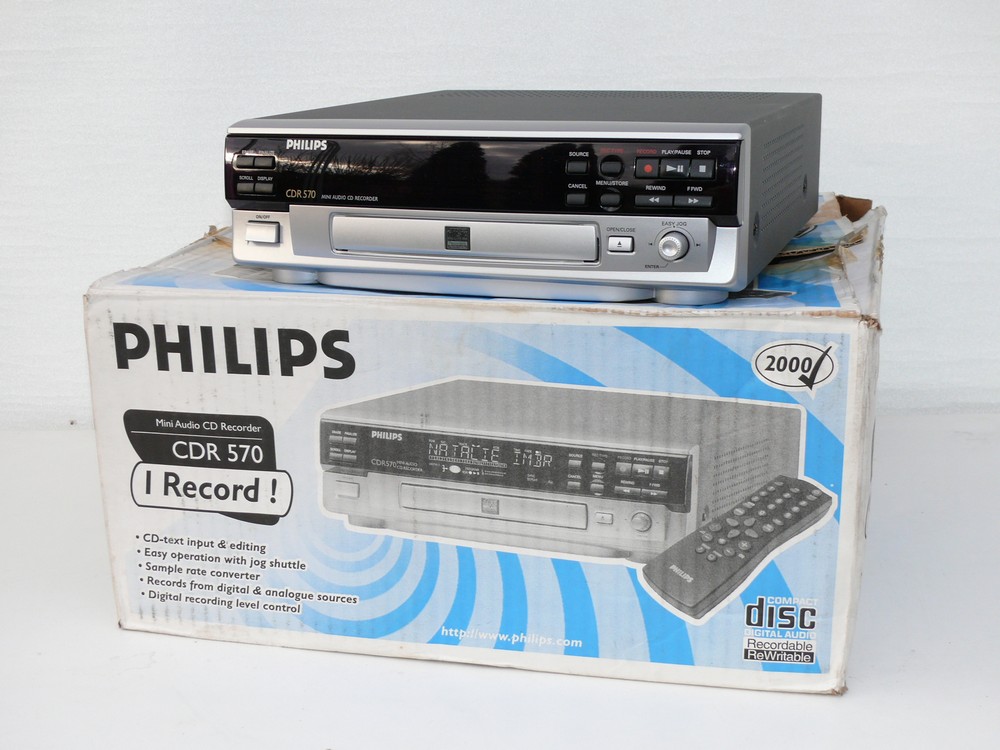 PHILIPS CDR 570 ミニオーディオCDレコーダー PHILIPS CDプレーヤーの最高年式系 フィリップス名機 CDR-570
