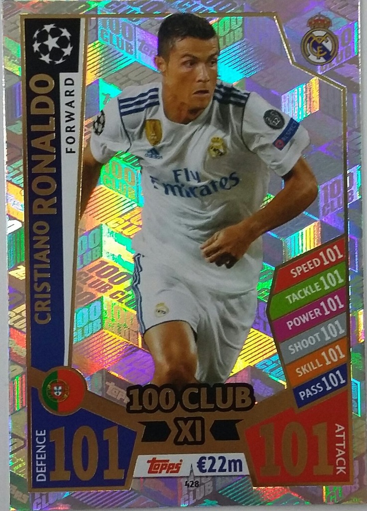 CHAMPIONS LEAGUE 2018 - 100 CLUB XI RONALDO NR 428