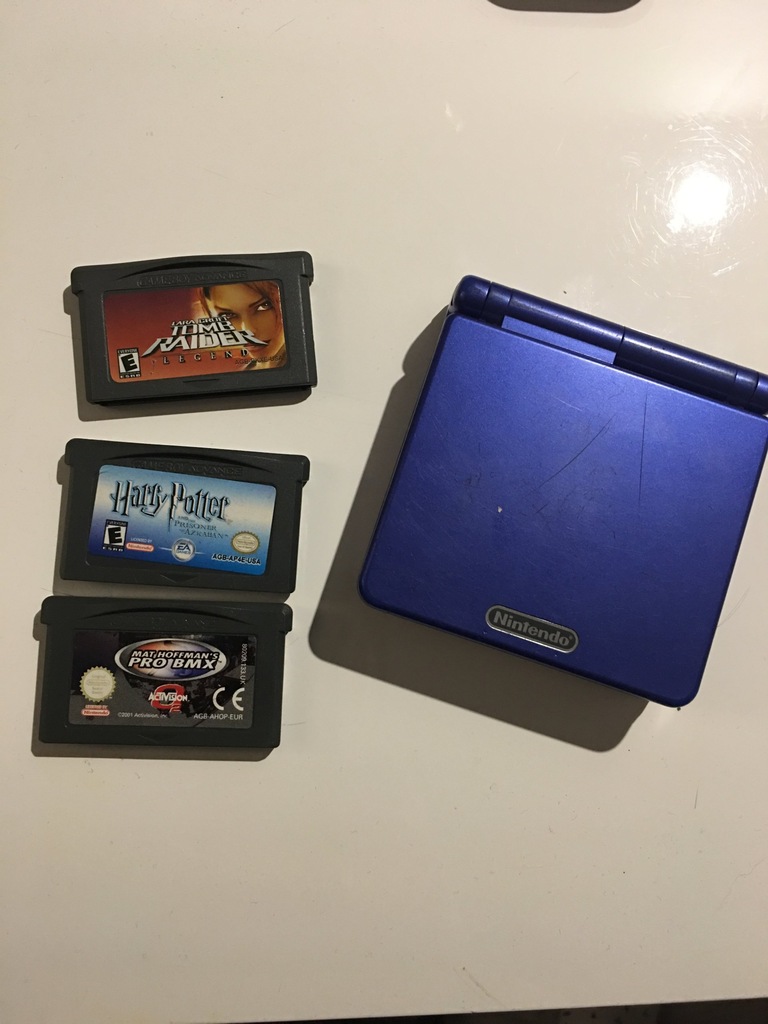 Gameboy Advance SP GBA 3 gry