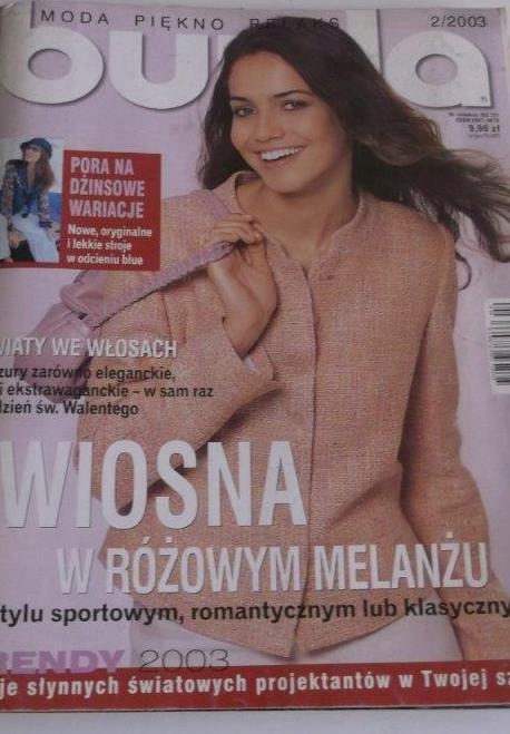 BURDA 2/03 PŁASZCZ GORSET WDZIANKO KOMBINEZON