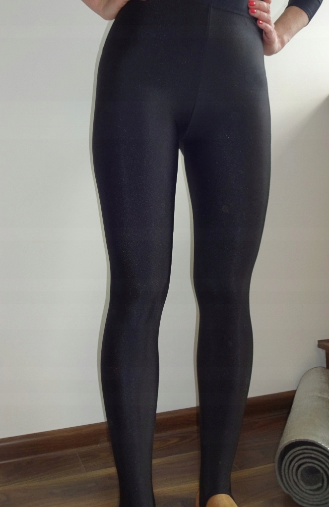 Błyszczące leginsy getry spandex spandeks lycra 80