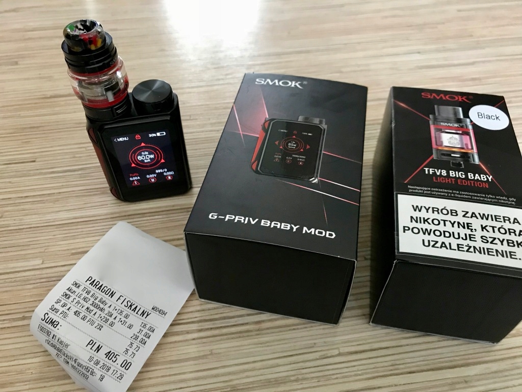 E-papieros Smok G-Priv Baby + Big Baby Light TFV8