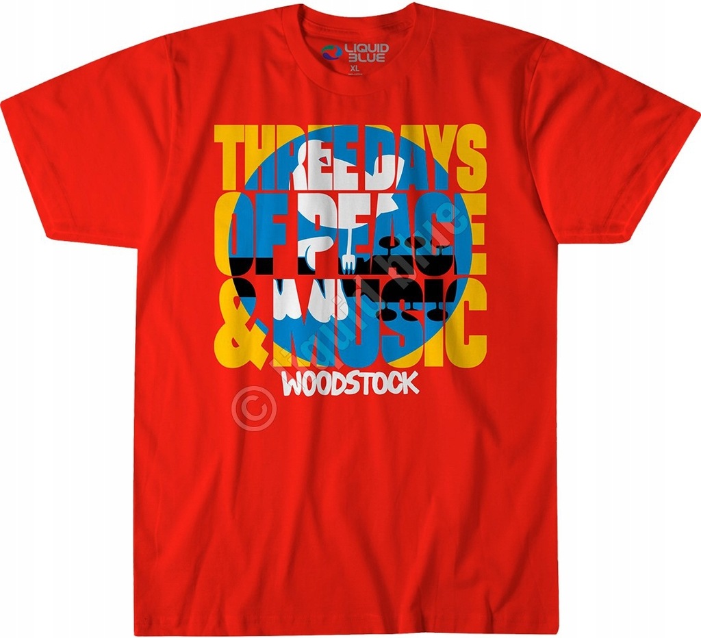 Woodstock Logo Red - Liquid Blue @ XL