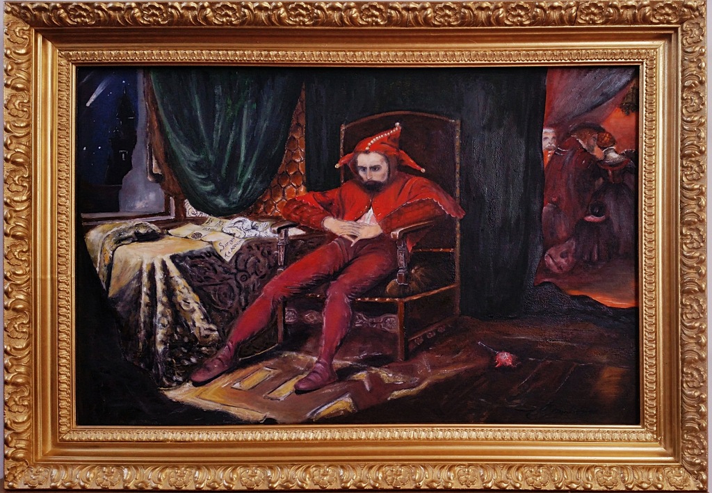 OBRAZ OLEJNY Stańczyk kopia Jan Matejko 62x40 cm