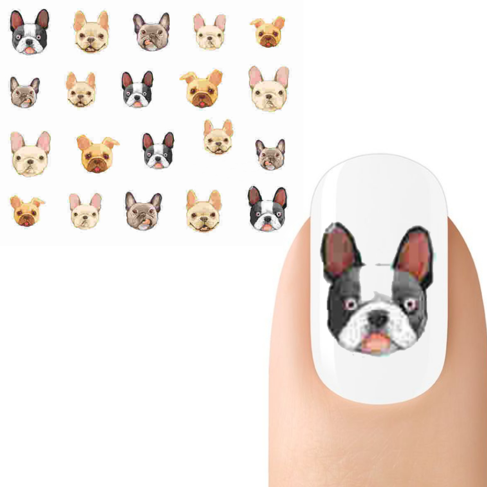 BULDOG PIES MOPS RASOWCE naklejki wodne ble2297