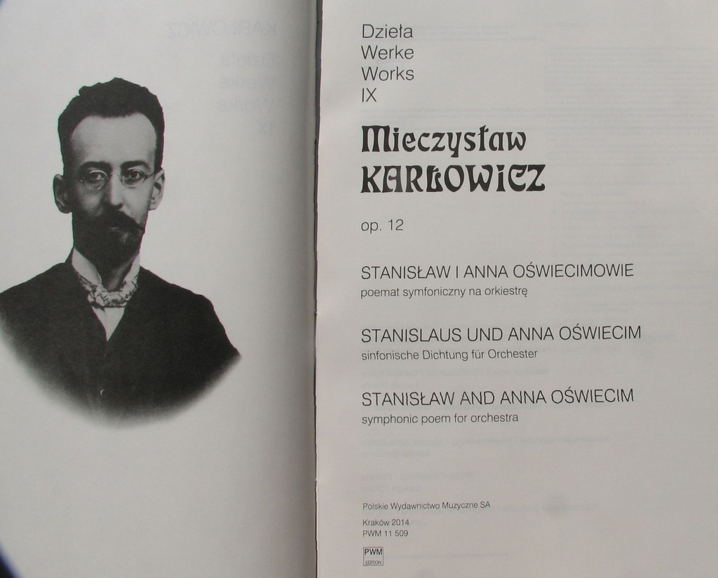 KARŁOWICZ - STANISŁAW I ANNA OŚWIĘCIMOWIE  op.12 