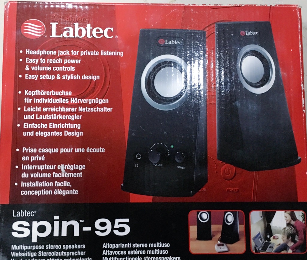 Głośniki speakers Labtec spin-95 para głośników 7349614672