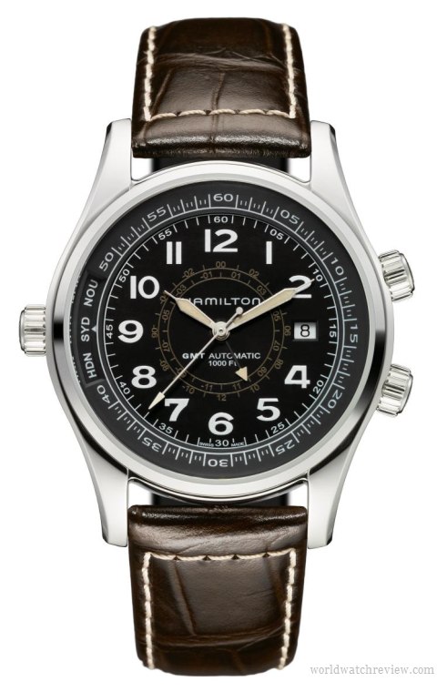 HAMILTON KHAKI NAVY UTC GMT H77505535 300M AUTOMAT