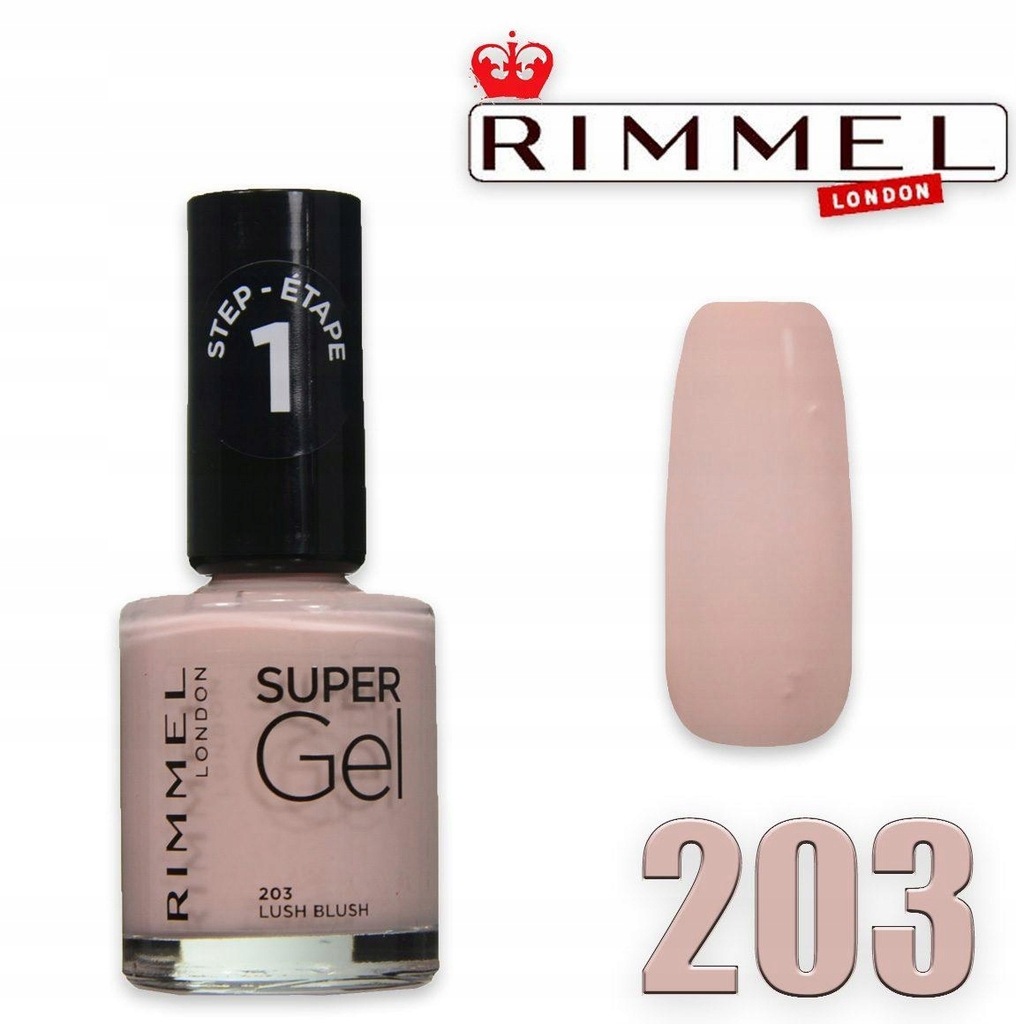Rimmel lakier do paznokci Super Gel 12ml 203