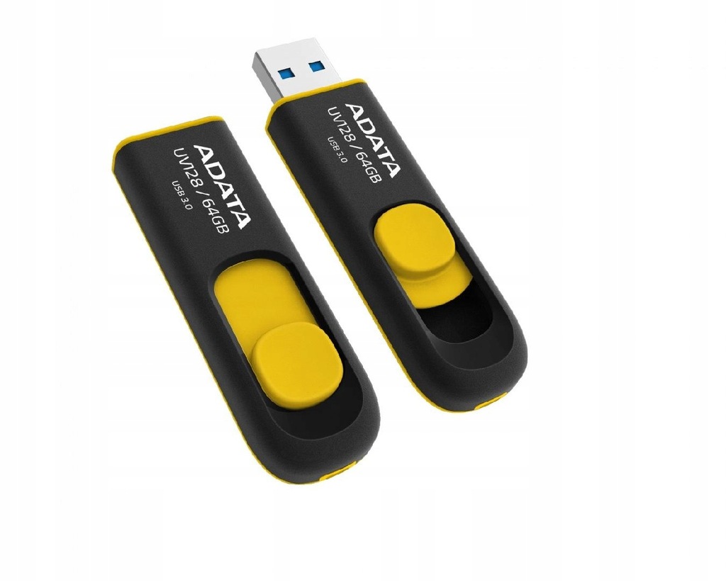 DashDrive UV128 64GB USB3.0 czarno - żółty